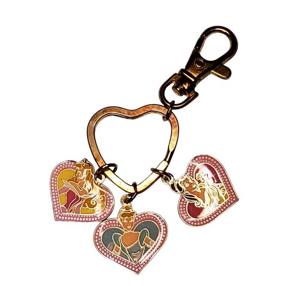 Disney Princess Keychain 4" Cinderella Belle Aurora - Picture 1 of 4